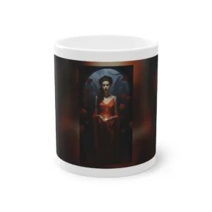Woman Holding Glowing Orb Mug