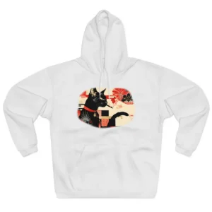 Black Cat Smoking Red Pattern Hoodie