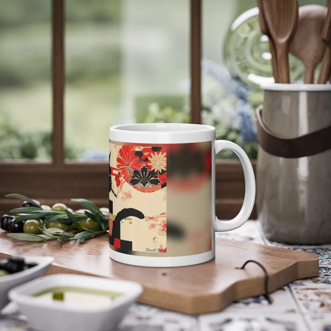 Smoking Cat: Whimsical Feline Moment - Mug
