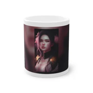 Woman with Rose in Hair Mug