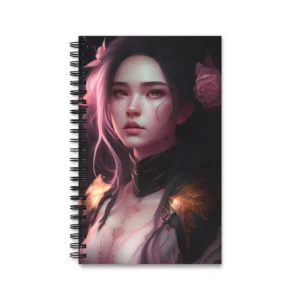 Woman with Rose in Hair Spiral Notebook