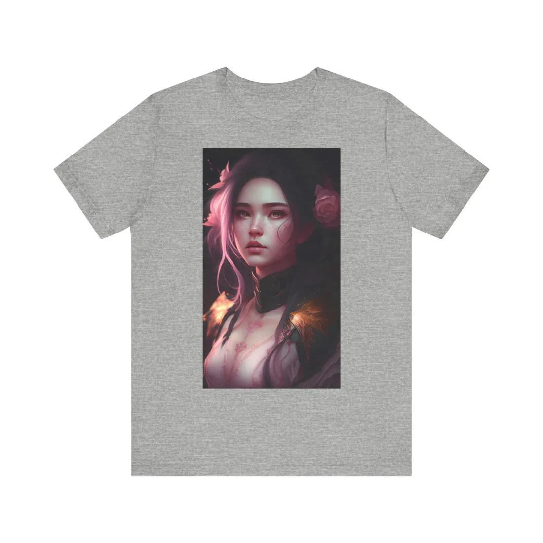 Soft Focus Portrait: Astonishing Female with Pink Hair in a Dre - T-Shirt