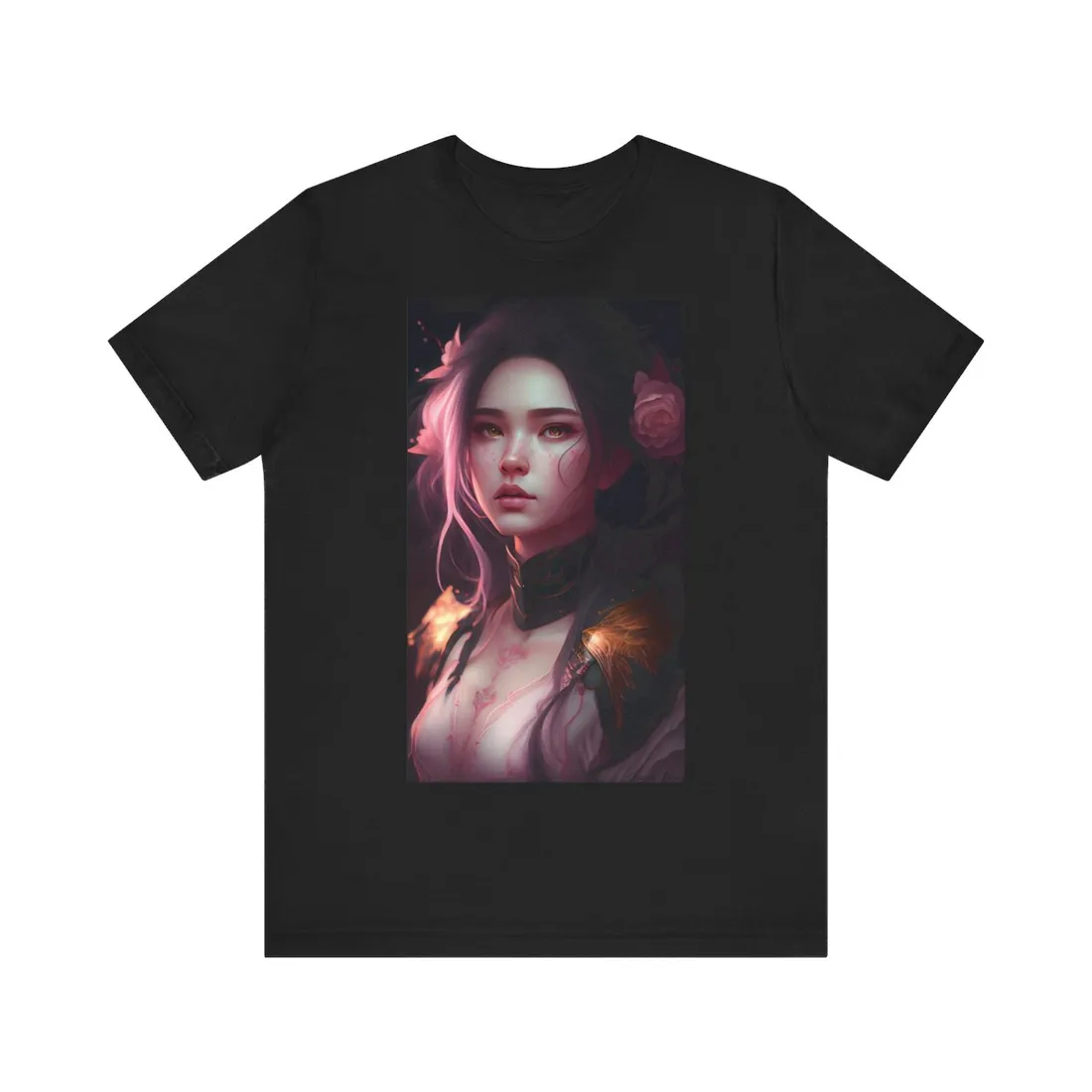 Soft Focus Portrait: Astonishing Female with Pink Hair in a Dre - T-Shirt