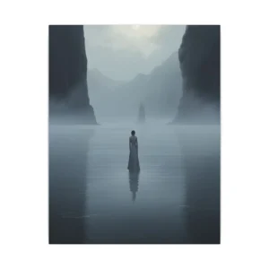 Misty Water Solitude Canvas Print