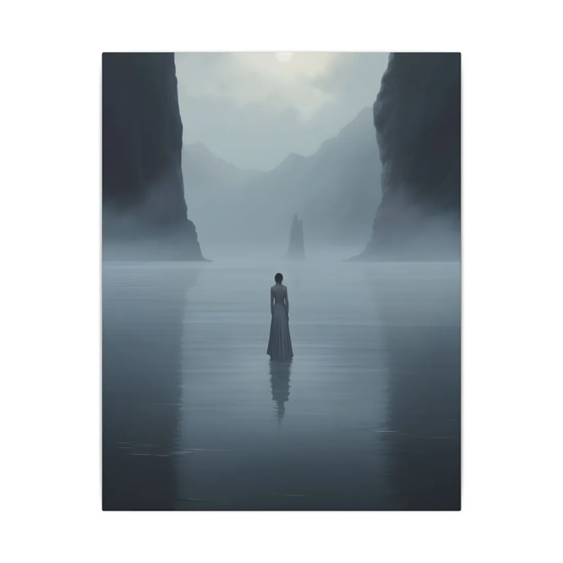 Soft Focus Portrait: Gentle Moment in Quiet Space - Canvas