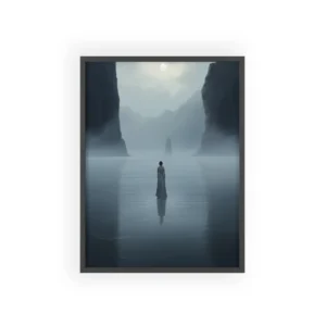 Misty Water Solitude Framed Poster