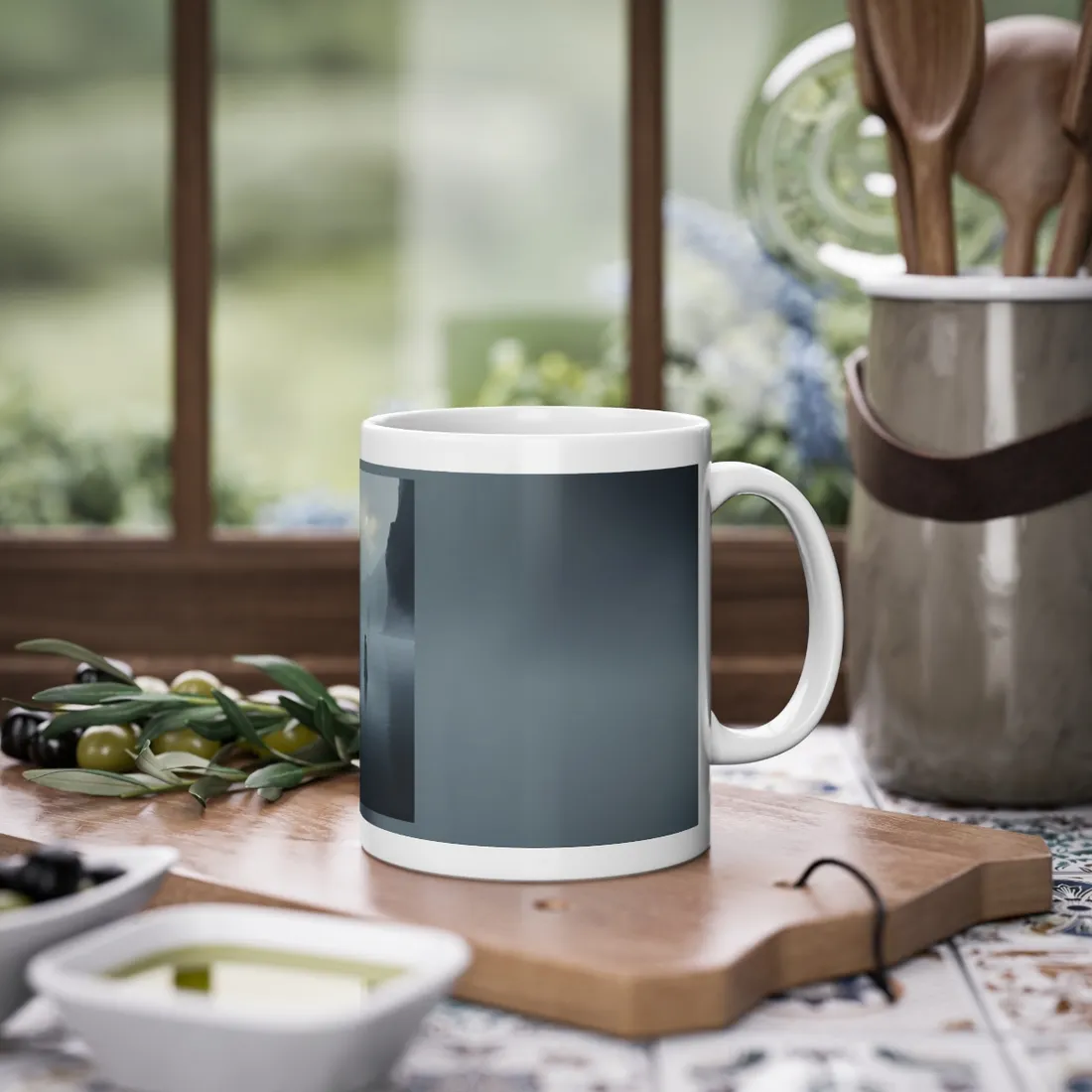 Soft Focus Portrait: Gentle Moment in Quiet Space - Mug