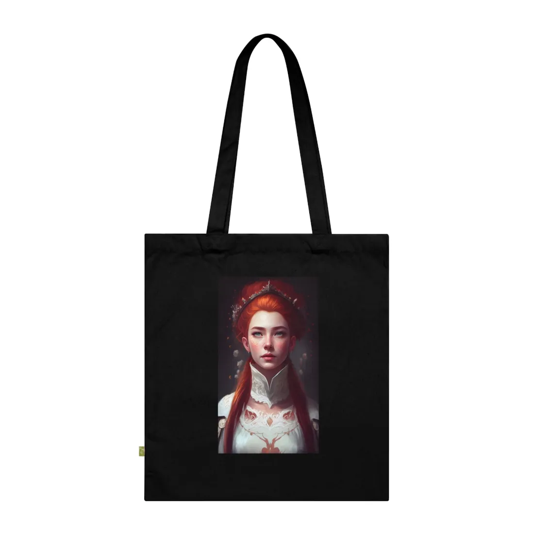 Soft Glow Redhead Portrait: Elegant Female Artwork in Dress - Tote Bag