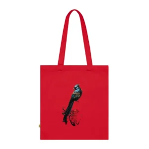 Gilded Blue Songbird Tote Bag