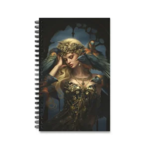 Woman with Birds Spiral Notebook