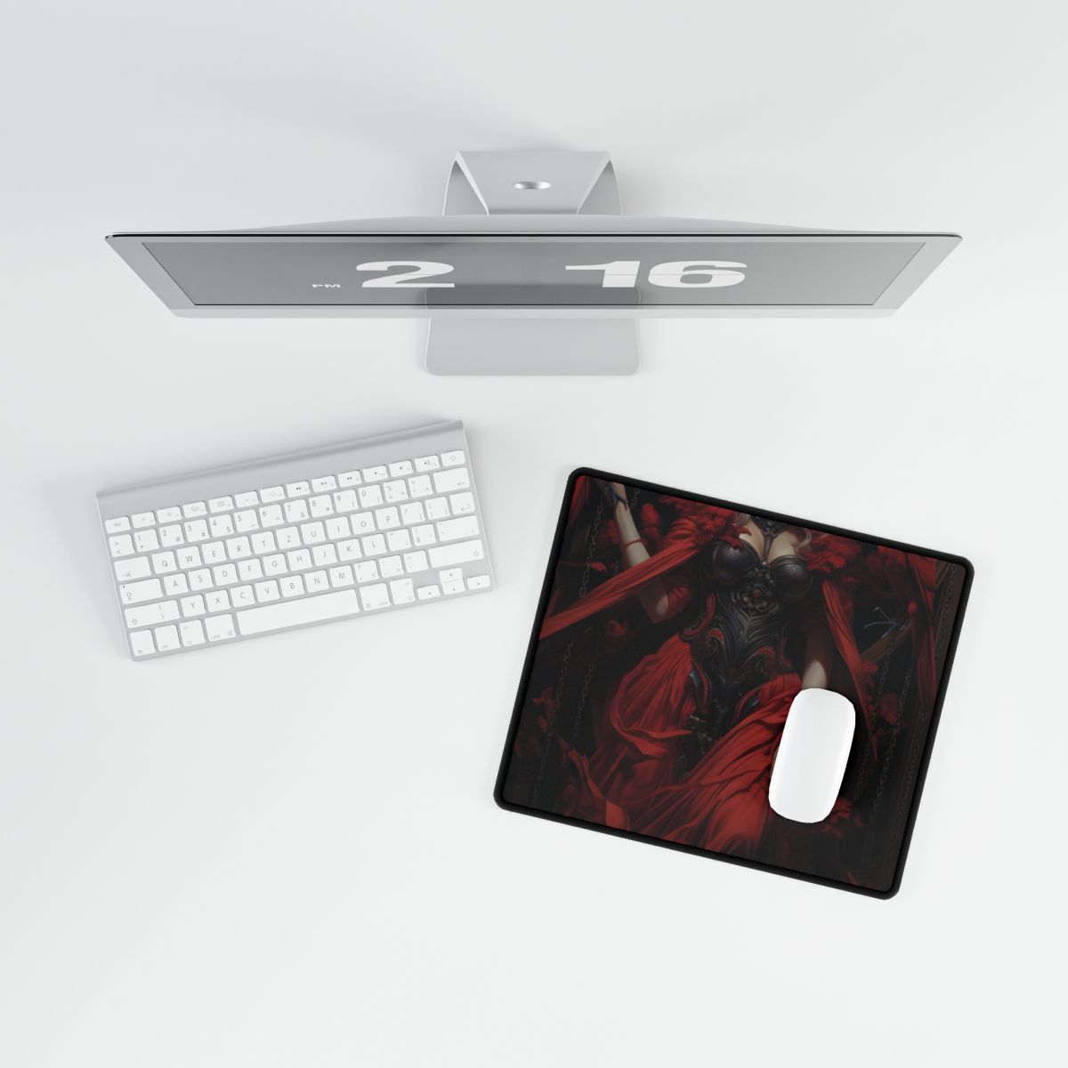 Songbird in Nature: Colorful Bird Perched on Nest - Desk Mat