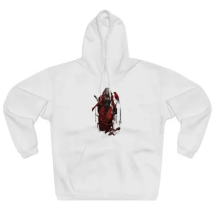 Crimson Muse with Parrots Hoodie
