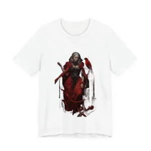 Crimson Muse with Parrots T-Shirt