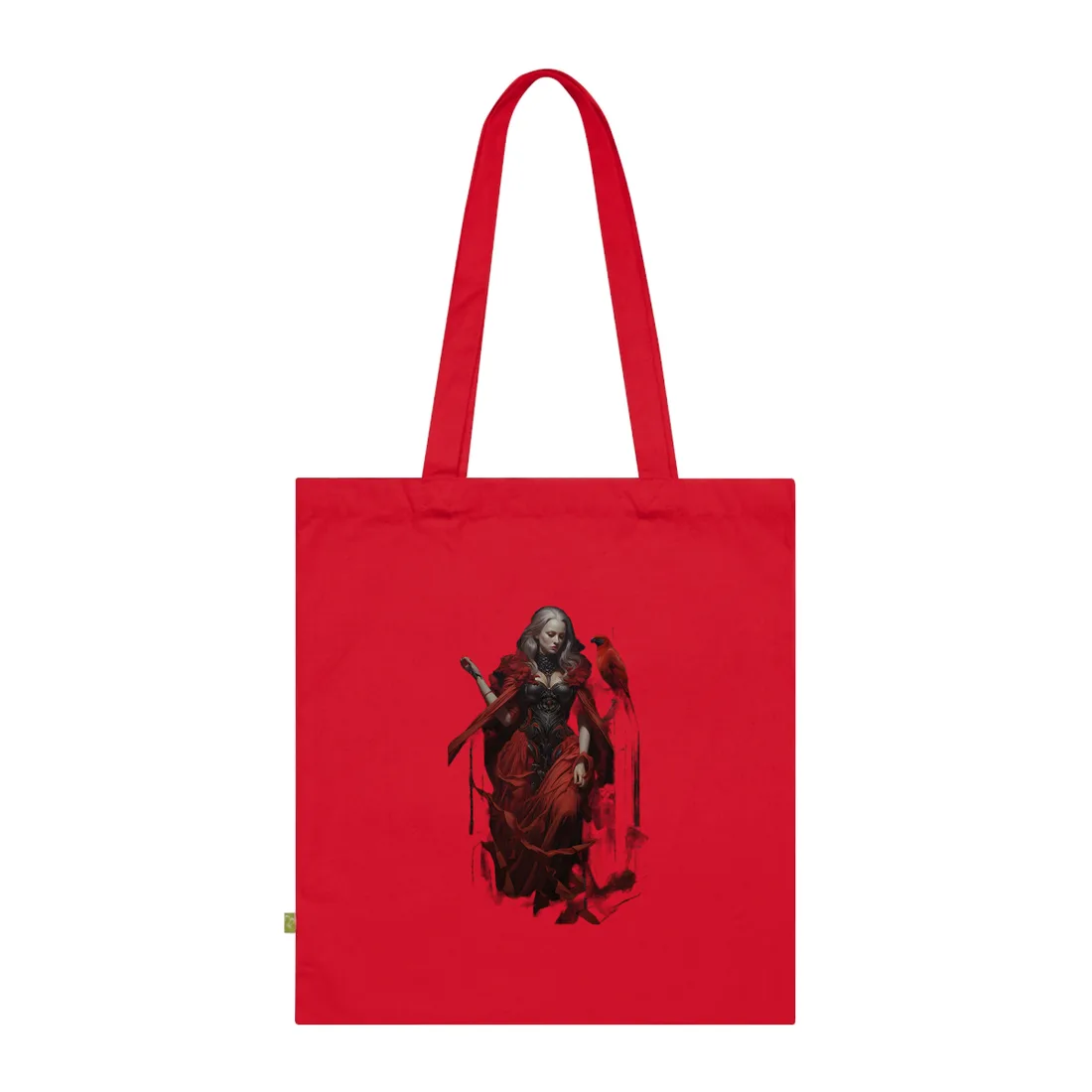Songbird in Nature: Colorful Bird Perched on Nest Tote Bag - Tote Bag (Classic Red)