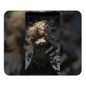 Woman Surrounded by Crows Mouse Pad