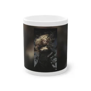 Woman Surrounded by Crows Mug