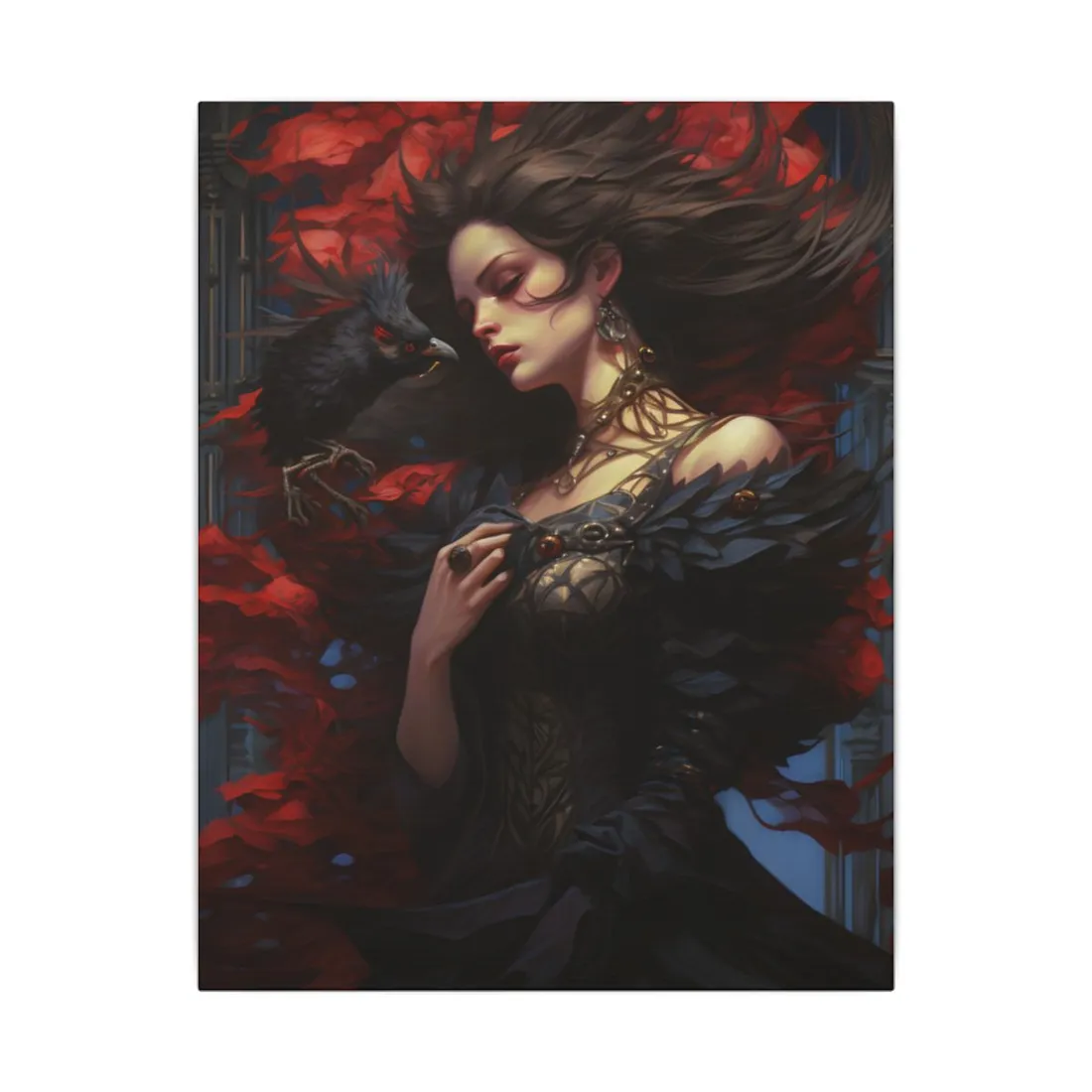 Songbird Serenade: Nature's Gentle Guardian Art - Canvas