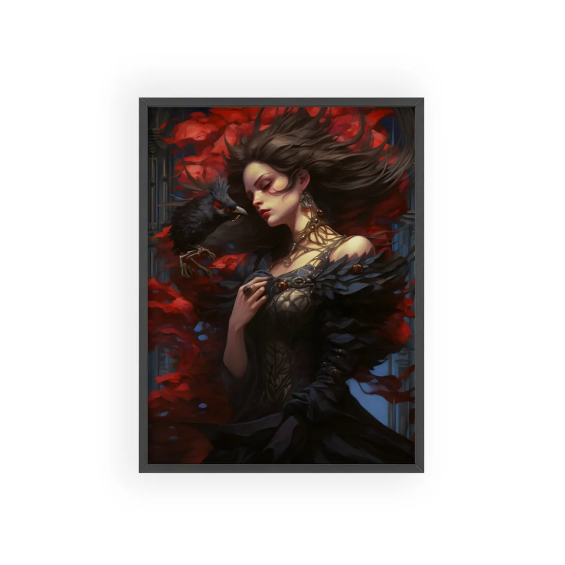 Songbird Serenade: Nature's Gentle Guardian Art - Framed Poster
