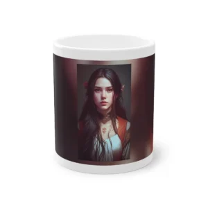 Portrait with Red Flowers Mug