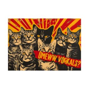 Six Cats in Sunburst Poster