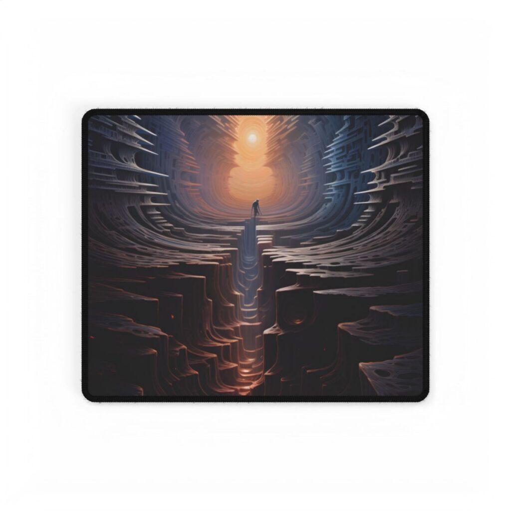 Space Explorer Journey: Intrepid Voyager Through the Galaxy - Desk Mat