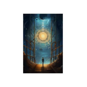 Stairway to Glowing Portal Metal Poster