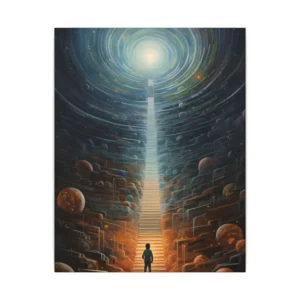 Staircase to Spiral Galaxy Canvas Print