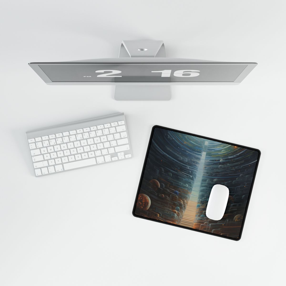 Space Explorer: Stellar Artwork by Intrepid Astronaut - Desk Mat