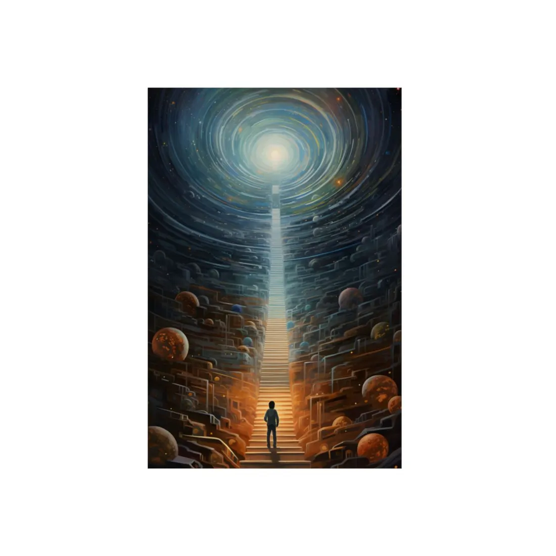 Space Explorer: Stellar Artwork by Intrepid Astronaut - Metal Poster