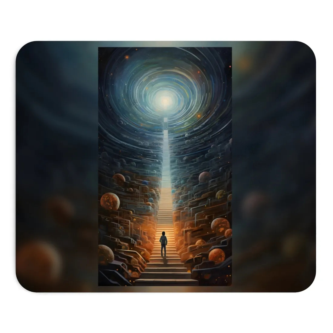 Space Explorer: Stellar Artwork by Intrepid Astronaut - Mouse Pad