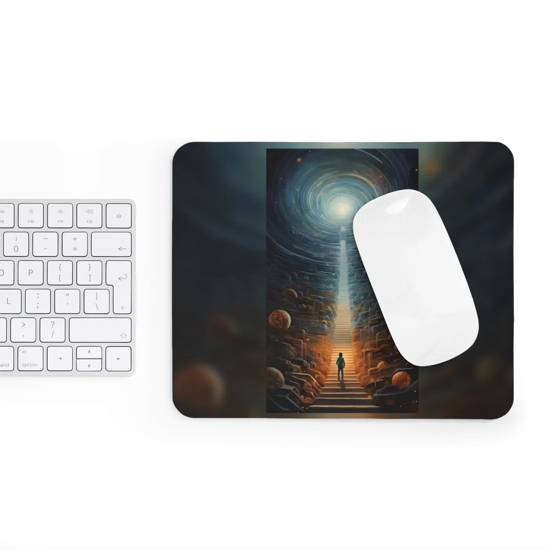Space Explorer: Stellar Artwork by Intrepid Astronaut - Mouse Pad
