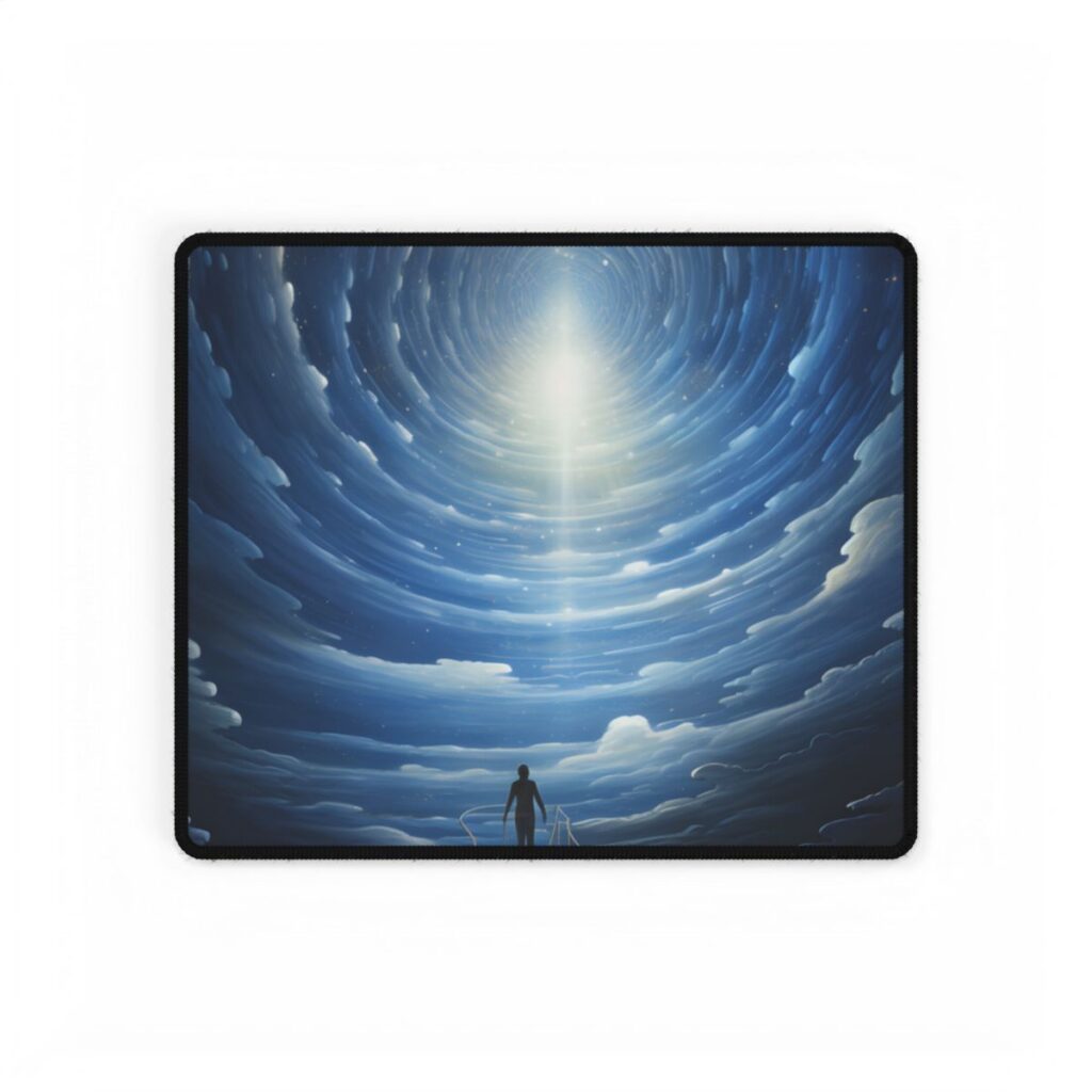 Space-Time Explorer: Cosmic Journey Art - Desk Mat