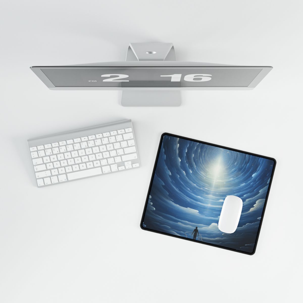 Space-Time Explorer: Cosmic Journey Art - Desk Mat
