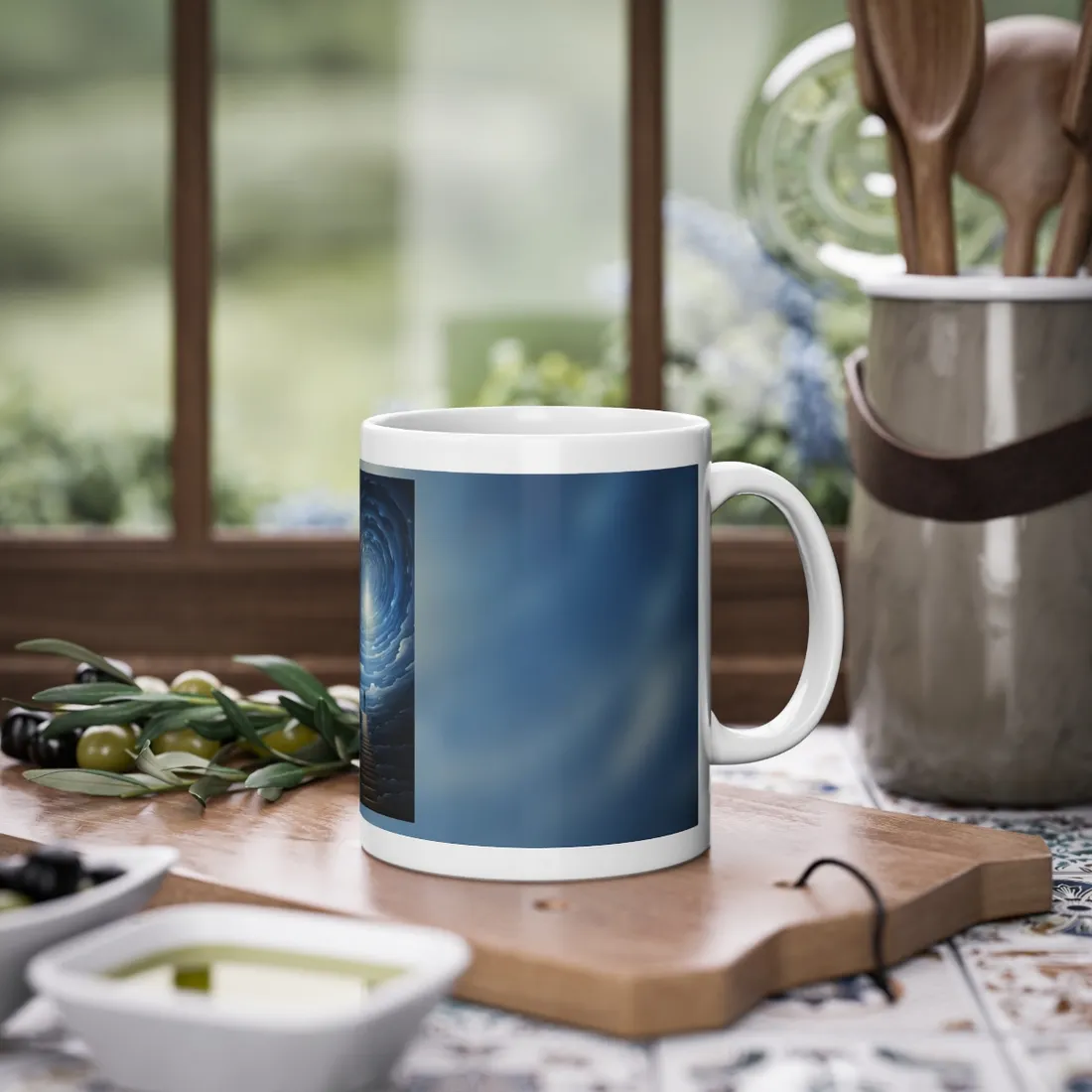Space-Time Explorer: Cosmic Journey Art - Mug