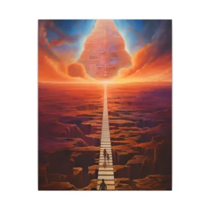 Stone Path to Pyramid Canvas Print