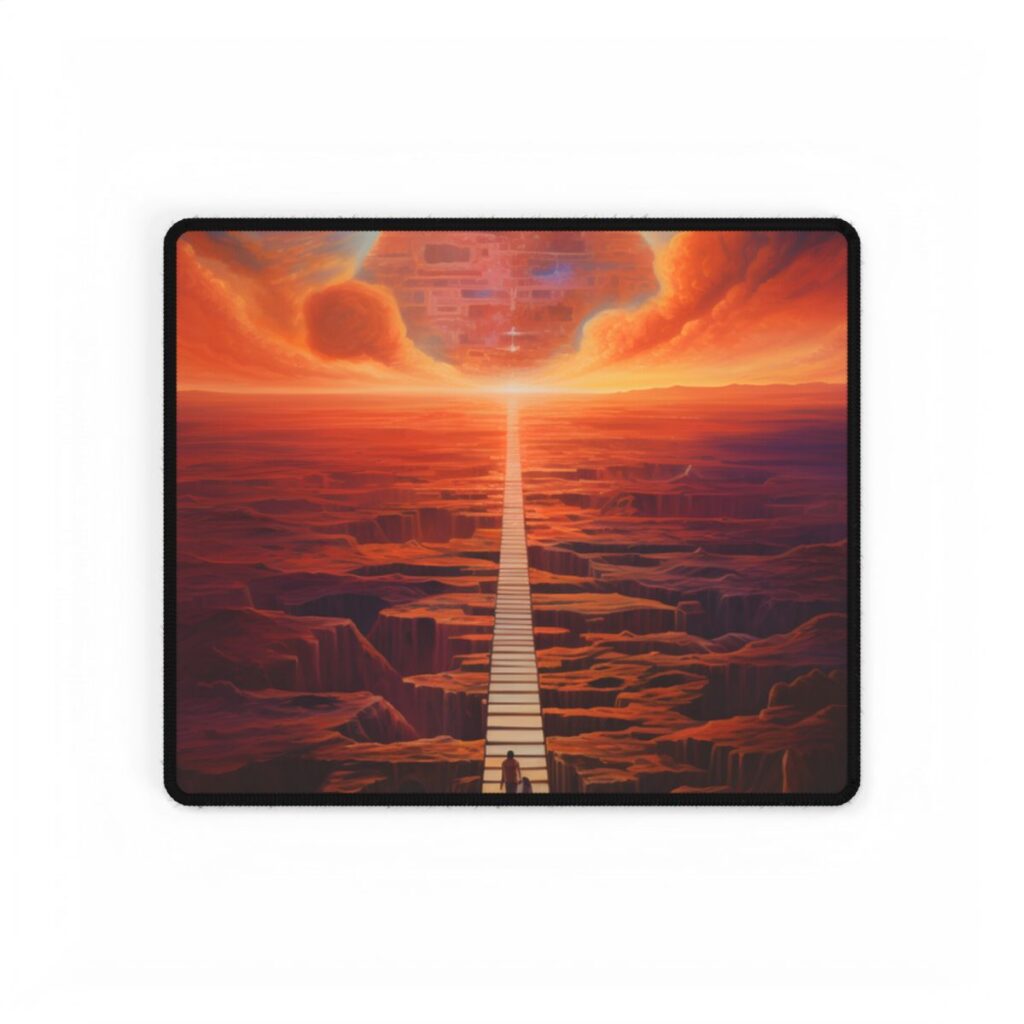 Space-Time Explorer: Cosmic Journey in Motion - Desk Mat