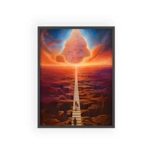 Stone Path to Pyramid Framed Poster