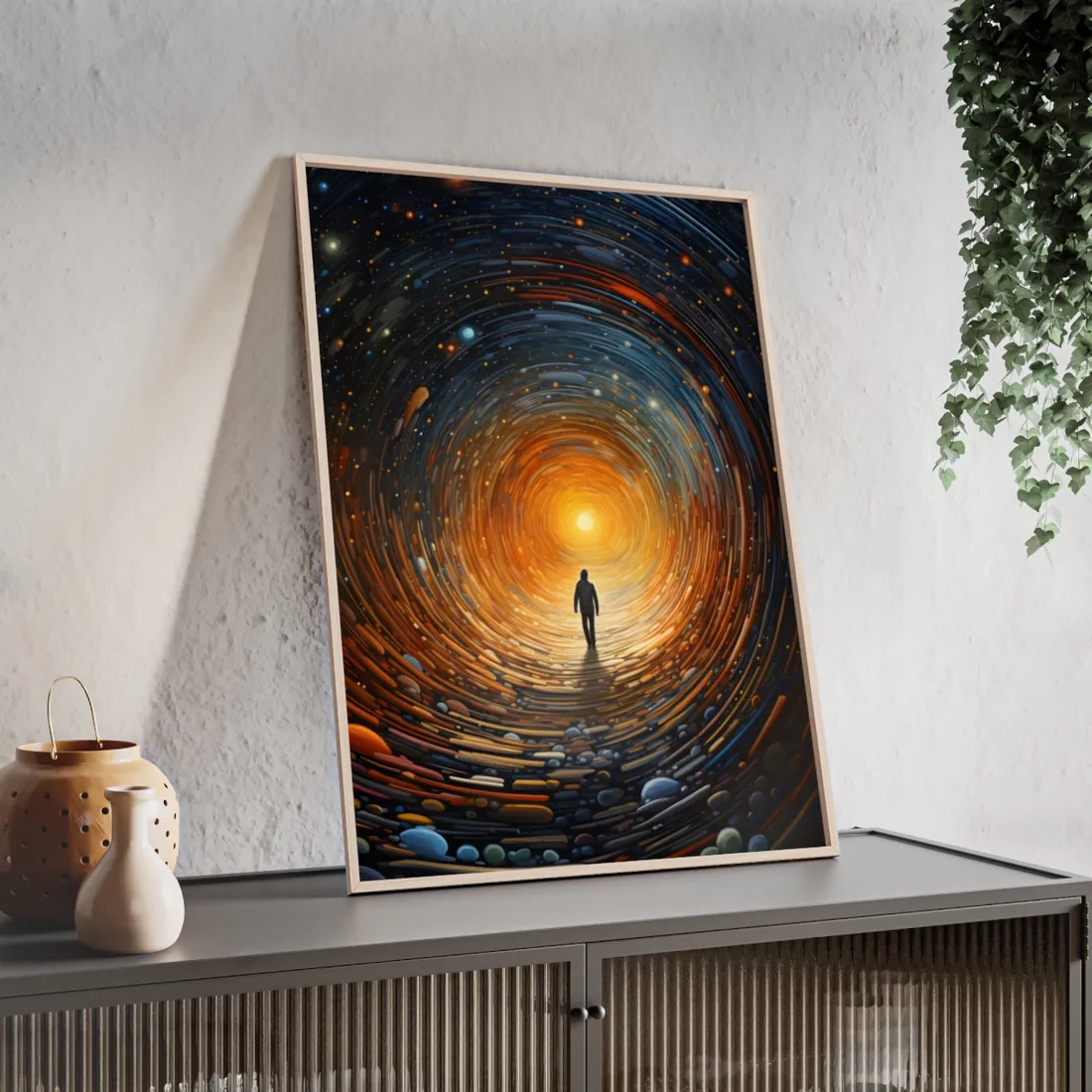 Space-Time Explorer: Intergalactic Adventure Digital Art - Framed Poster
