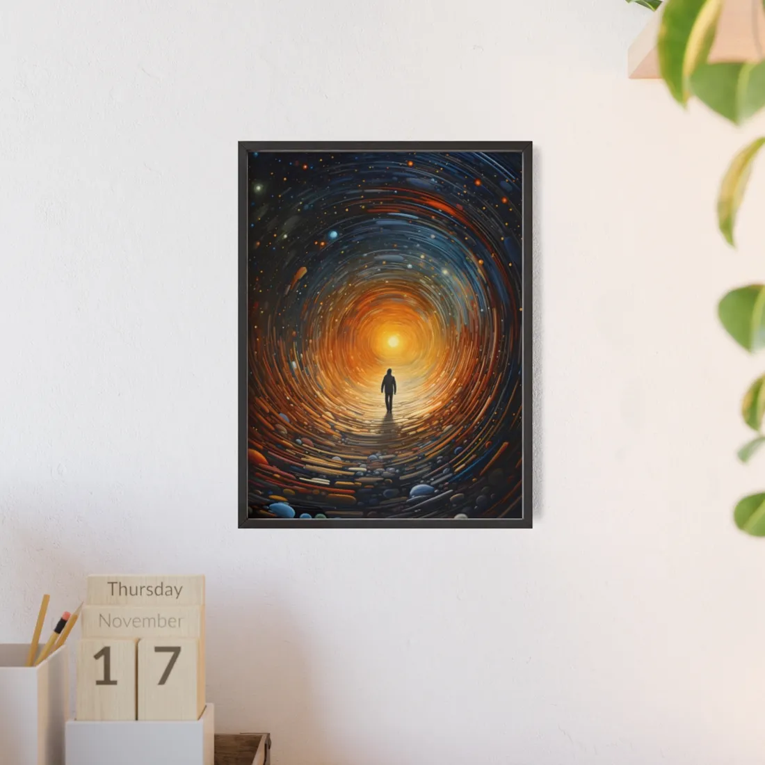 Space-Time Explorer: Intergalactic Adventure Digital Art - Framed Poster