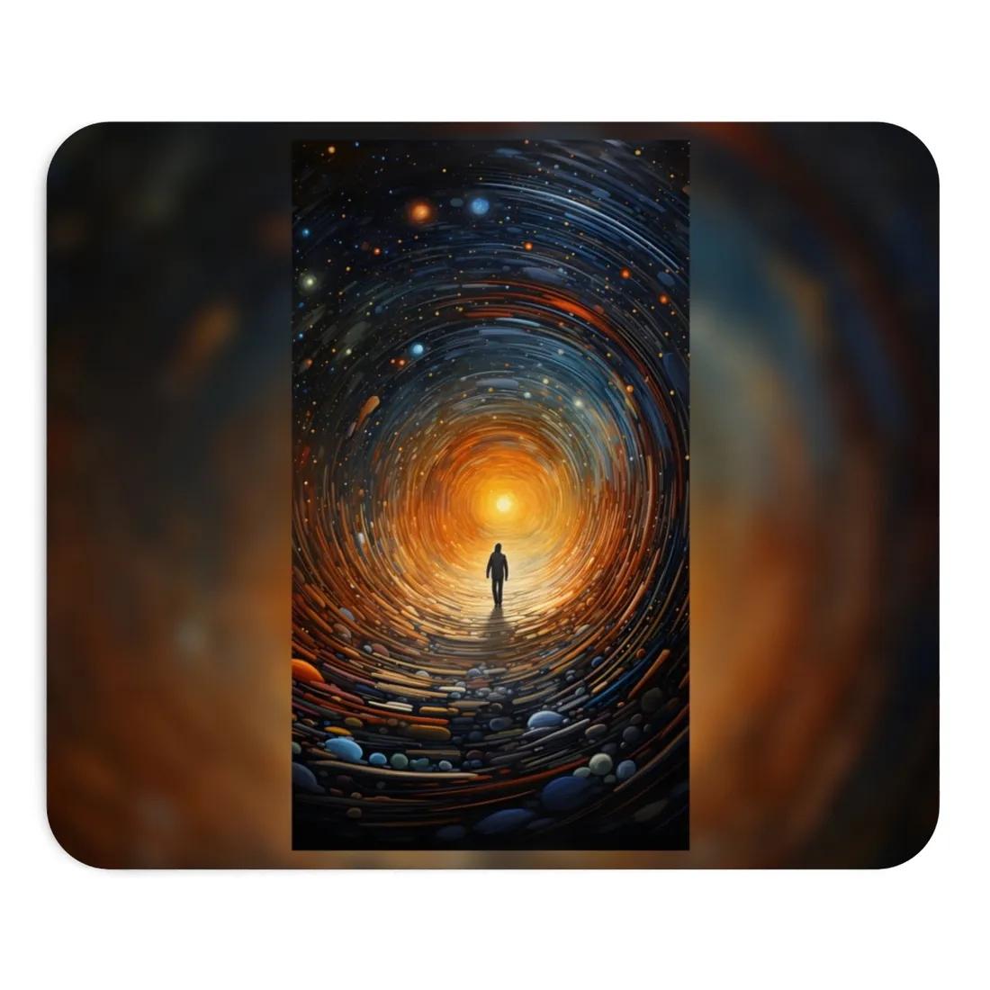 Space-Time Explorer: Intergalactic Adventure Digital Art - Mouse Pad
