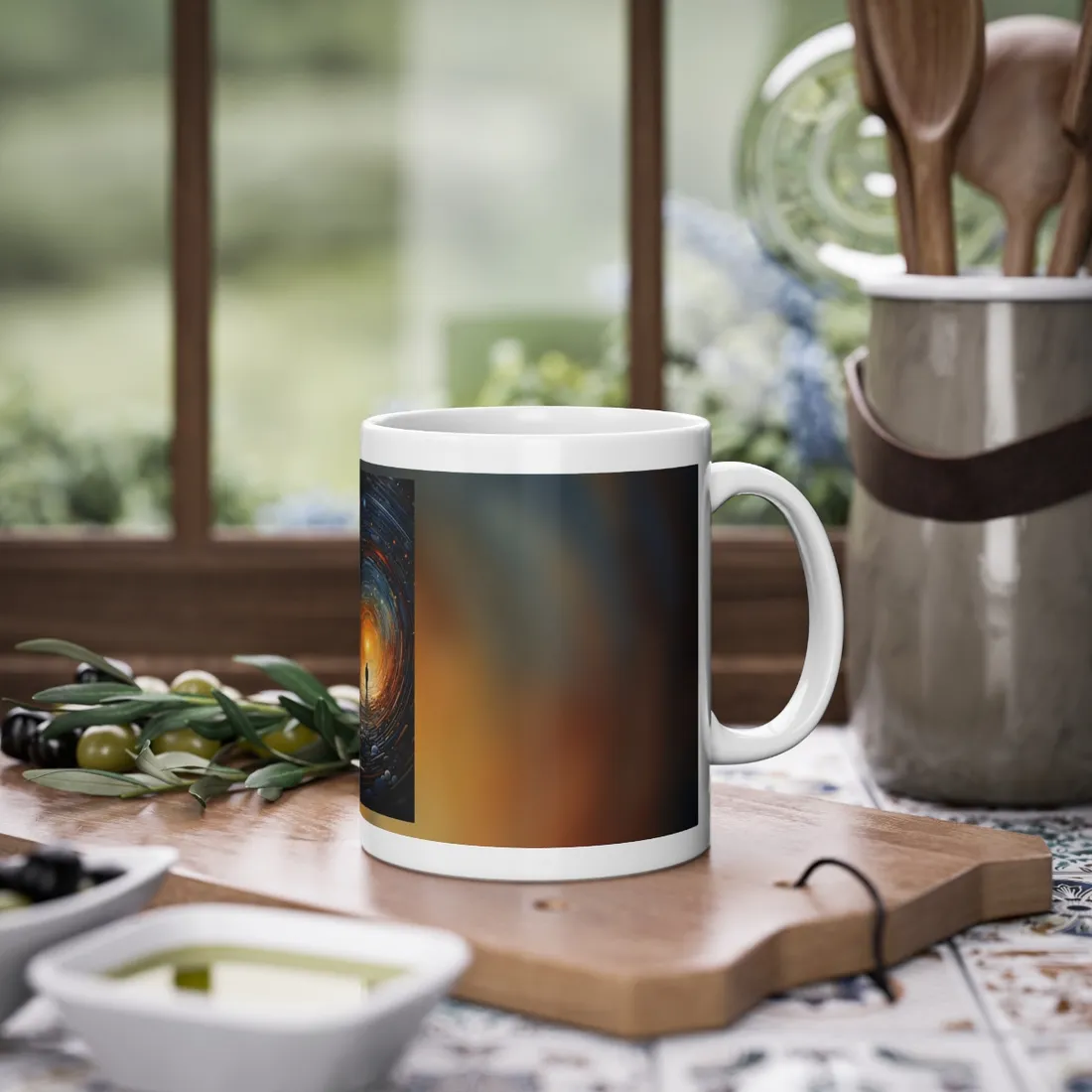 Space-Time Explorer: Intergalactic Adventure Digital Art - Mug