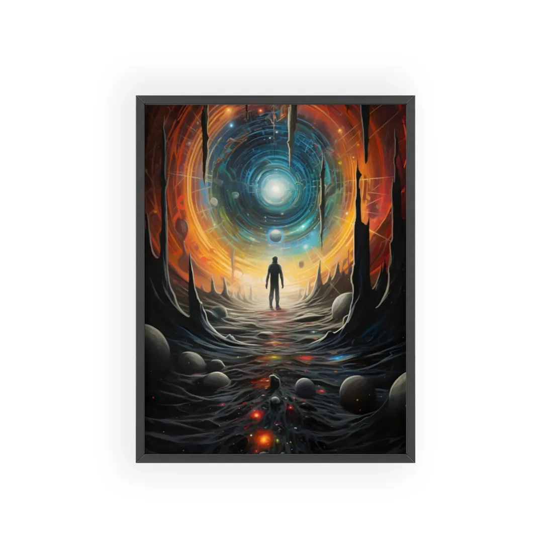 Space Time Explorer: Intrepid Journey Through the Stars - Framed Poster
