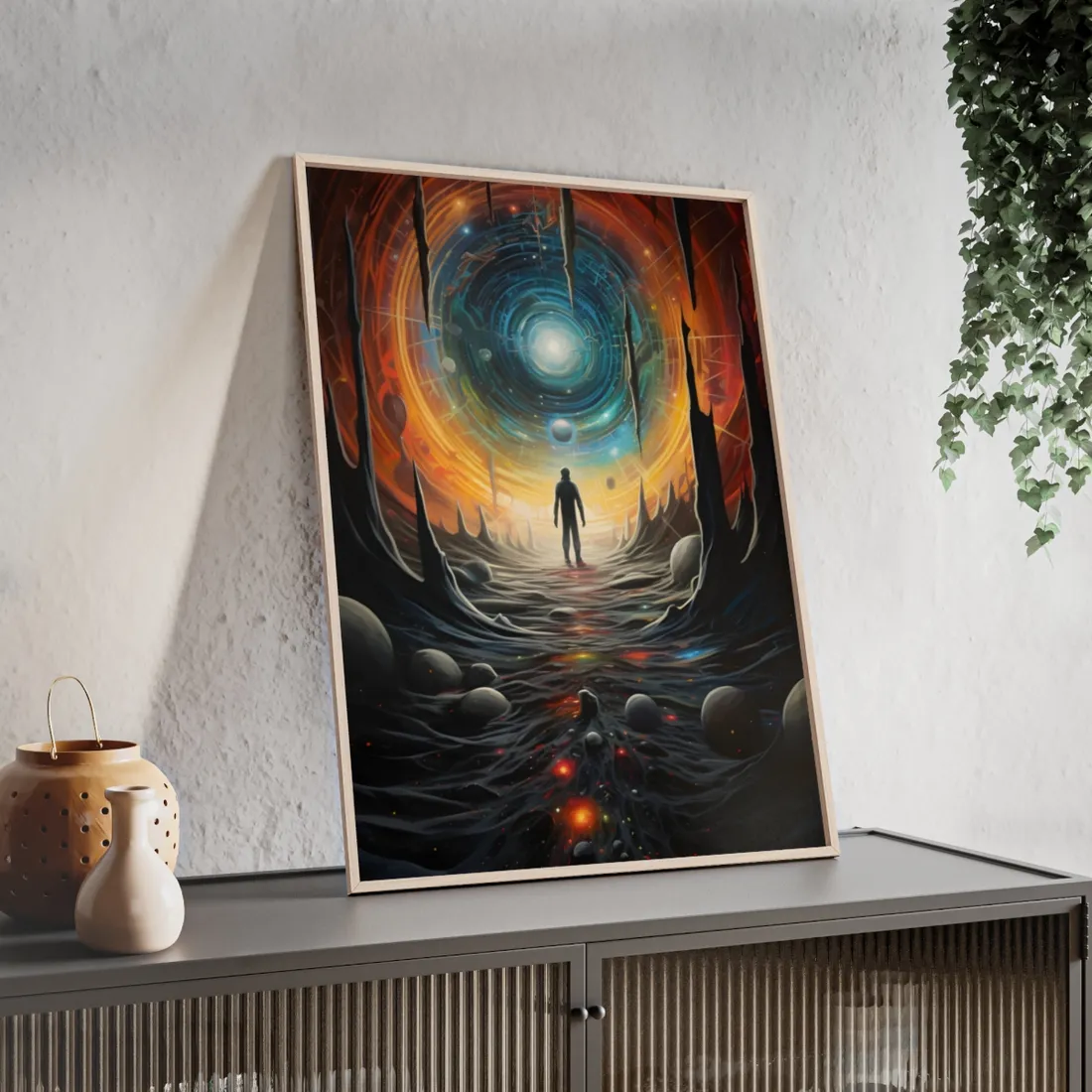 Space Time Explorer: Intrepid Journey Through the Stars - Framed Poster