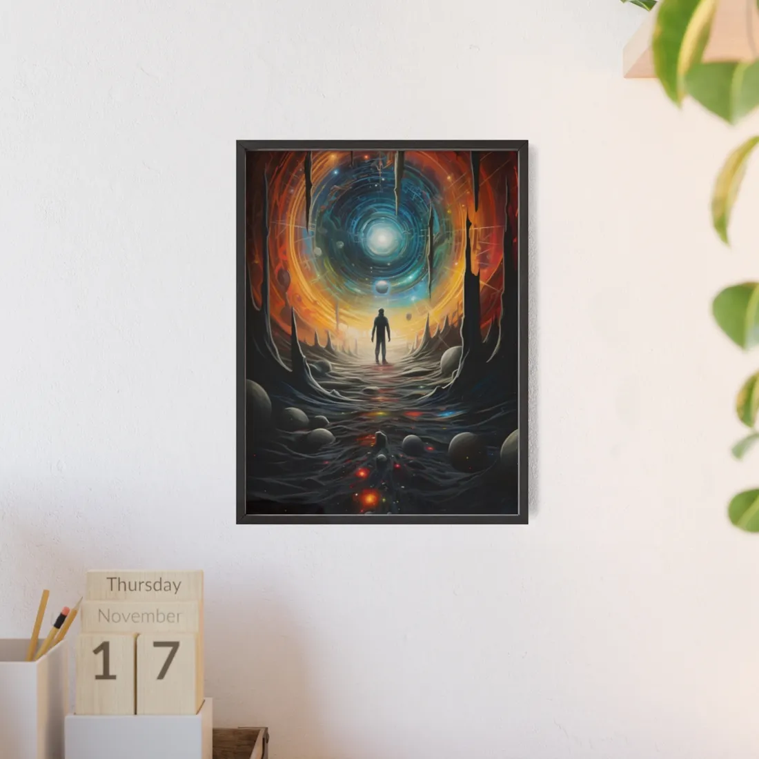 Space Time Explorer: Intrepid Journey Through the Stars - Framed Poster