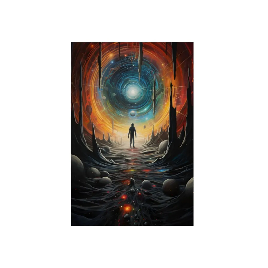Space Time Explorer: Intrepid Journey Through the Stars - Metal Poster