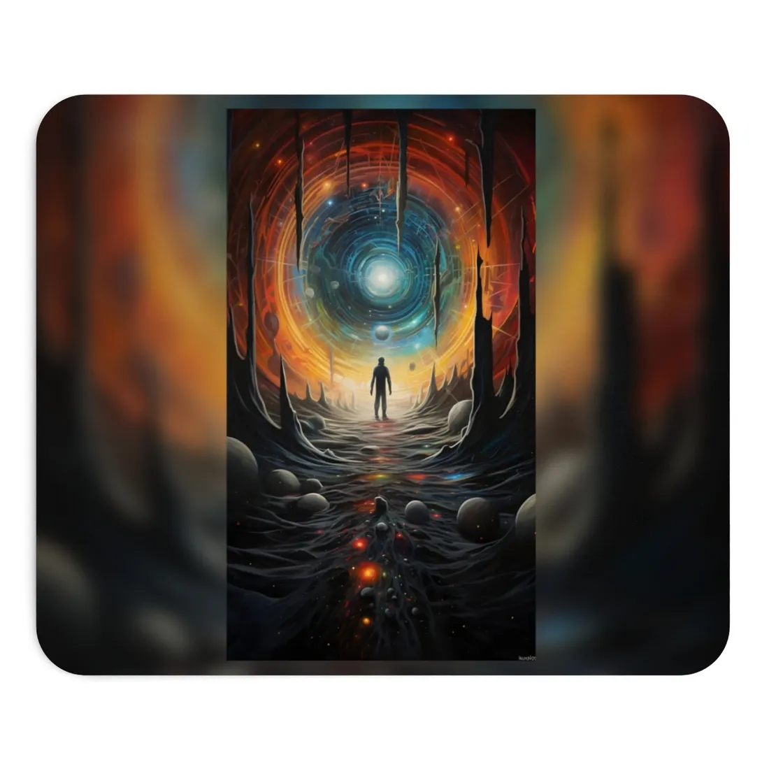 Space Time Explorer: Intrepid Journey Through the Stars - Mouse Pad