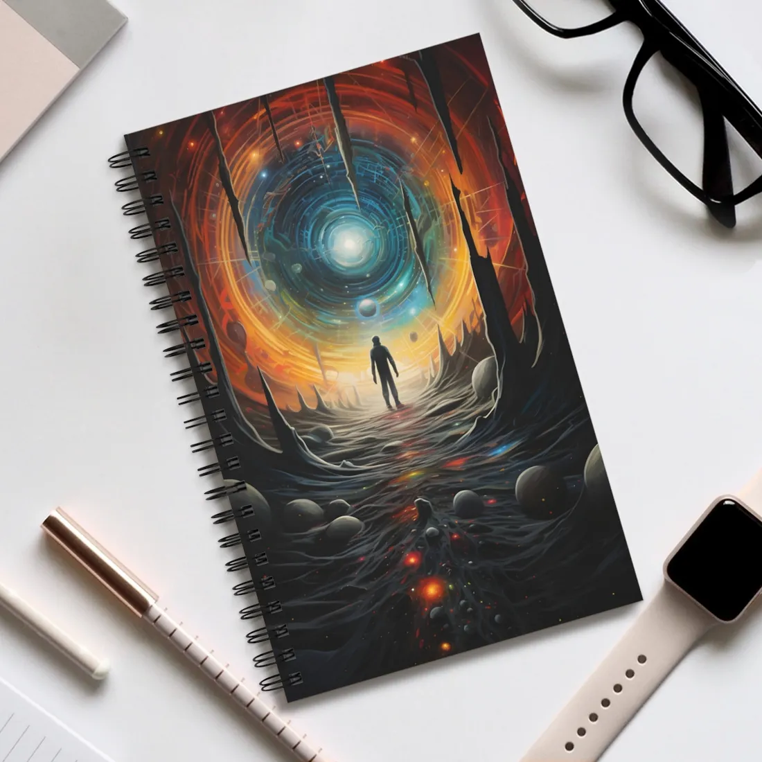 Space Time Explorer: Intrepid Journey Through the Stars - Spiral Notebook