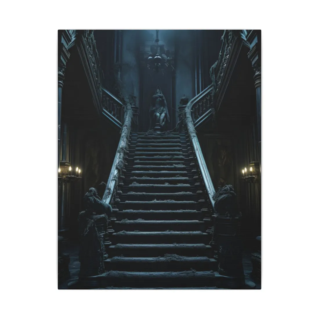 Spooky Gothic Mansion: Haunted Victorian Atmosphere - Canvas