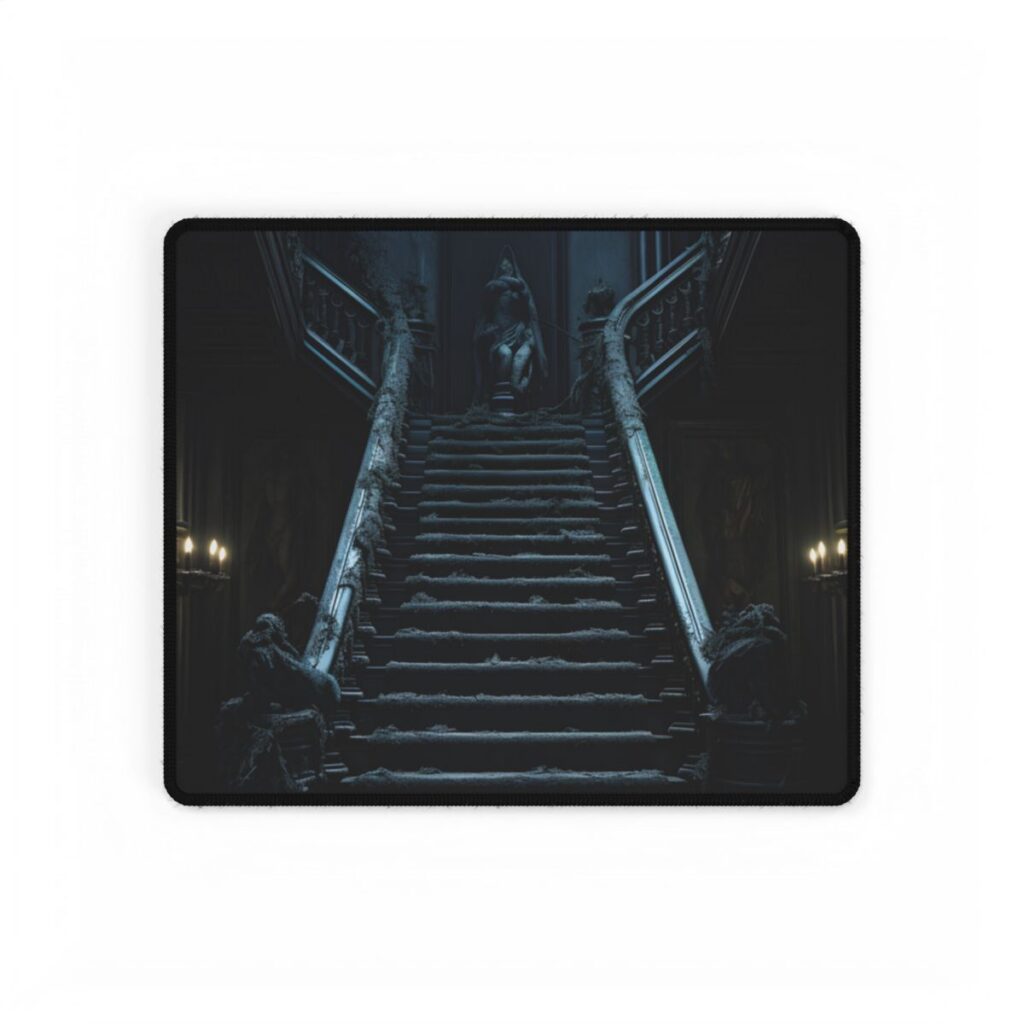 Spooky Gothic Mansion: Haunted Victorian Atmosphere - Desk Mat
