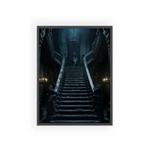 Haunted Staircase Gothic Hall Framed Poster